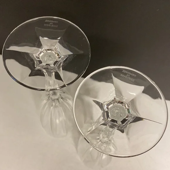 Marquis Waterford Omega Flute Set Of 2 Champagne Crystal Glasses - Picture 10 of 13